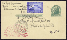 2 M. Polarfahrt 1931, Sauber Entwertet Auf Luftpost-Auslands-Postkarte, Sonderbestätigungsstempel, Portogerecht. Kurzbef - Other & Unclassified