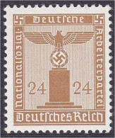 24 Pf. Dienstmarke 1942, Postfrische Marke Mit Waagerechter Gummiriffelung, Geprüft E. Peschl. Mi. 350,-€ Michel 163 Y. - Other & Unclassified