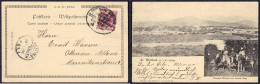 10 Pf. Freimarke 1898, Entwertet Mit Seepoststempel ,,DEUTSCH-SÜDWESTAFRIKA CAPSTADT (Dampfer Leutwein) Auf AK ,,Gr.Wind - German South West Africa