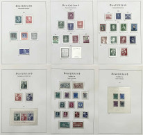 Deutschland 1945-1977 **: Postfrische Sammlung Im Vordruckalbum Der Gemeinschaftsausgaben Mit Block 12 A+B, Komplette Po - Colecciones