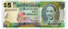 BARBADOS 5 DOLLARS 2007 Pick 67a Unc - Barbados
