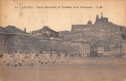 CPA 43 LE PUY / PLACE MICHELET / LE THEATRE ET LE TRIBUNAL - Andere & Zonder Classificatie