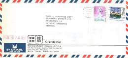 Hong Kong Air Mail Cover Sent To Denmark 10-8-1991 - Lettres & Documents