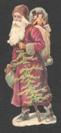 CHROMO DECOUPI PERE NOEL 10.5X4 ENVIRON     D2858 - Di Natale