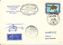 Hungary Air Mail Cover 7-4-1981 Helicopter Flight Kaposvár-Zánka 19th. National Youth Stamp Exhibition - Cartas & Documentos