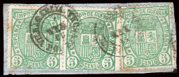 Pontevedra - Edi O 154(3) - Fragmento Mat Fech. Tp. II "Villagarcía" - Used Stamps