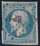 France N°14Ah - POST"F"S - Oblitéré - B - 1853-1860 Napoléon III.