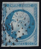 France N°14Am - Bleu Sur Vert - Oblitéré - TB - 1853-1860 Napoléon III.