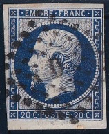 France N°14Ab - Bleu-noir - Oblitéré - TB - 1853-1860 Napoleone III