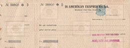 2723 Turquie Turkey The American Express Co. Inc. Turkish Branch Cheque Check 1930s - Chèques & Chèques De Voyage