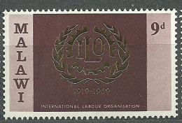 Malawi, 1969 (#107b), ILO, 50th Anniversary Of International Labour Organisation - 1v Single - OIT