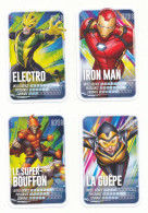 4 CARTES  MARVEL PARS EN MISSION - Marvel