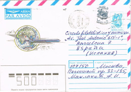 52524. Entero Postal Aereo MOSCU (Rusia) 1992 A Barcelona, Spain - Postwaardestukken