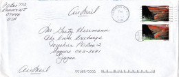 L71688 - USA - 2001 - 2@40¢ Rio Grande A LpBf PATERSON, NJ -> TOYOHIRA (Japan), M "Nachtraeglich Entwertet"-Stpl - Cartas & Documentos