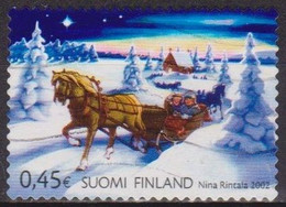 Noel - FINLANDE - Retour En Traineau - N° 1593 - 2002 - Gebruikt