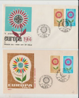 1964 N.2 BUSTE EUROPA CEPT PREMIER JOUR D'EMISSION FIRST DAY COVER ERSTTAGSBRIEF 1°GIORNO EMISSIONE MADRID ESPANA SPAGNA - 1964