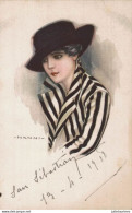 NANNI ILLUSTRATEUR FEMME AU CHAPEAU CPA 1902 BON ETAT - Nanni