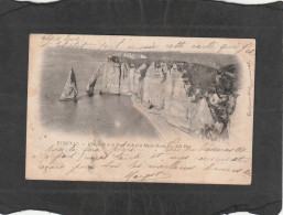 125136        Francia,    Entretat,   L"Aiguille  Et La  Porte  D"Aval  A  Maree  Haute,   VG   1900 - Etretat