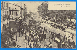 CPA GARD (30) - ANDUZE, 19 JUIN 1910 - MANIFESTATION POUR LA JUSTICE - 3, G. PUGET, EDITEUR, ANDUZE (CLICHE P. G.) - Anduze