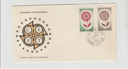 1964 N.1 BUSTE EUROPA CEPT PREMIER JOUR D'EMISSION FIRST DAY COVER ERSTTAGSBRIEF 1°GIORNO EMISSIONE GRECIA ATENE - 1964