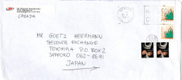 L71699 - Canada - 2001 - 2@95c Ahorn MiF A Bf M4L 3T0 -> TOYOHIRA, M "Nachtraeglich Entwertet"-Stpl - Storia Postale