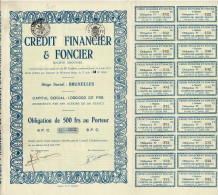 Obligation De 1931 Crédit Financier & Foncier - - Banque & Assurance
