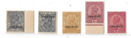 INDIA - JIND 1927 - 1937 UPRIGHT AND INVERTED WMK VALUES TO 12a UNMOUNTED MINT Cat £47 - Jhind