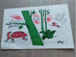 CPSM  SOS Villages D'Enfants De France Illustration Flip - "LE LIEVRE ET LA TORTUE"  Fable - Schildpadden