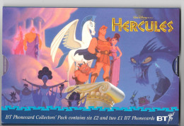 1997 BT WALT DISNEY - HERCULES PHONECARDS (8) Complete In Original   FOLDER _ ZIE SCANS - Colecciones