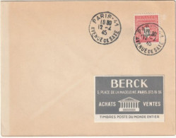 Arc De Triomphe  N°708 (Y&T) Sur Lettre Ayant Voyagée. Rare.  Collection BERCK. - 1944-45 Triomfboog