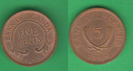 Uganda 5 Cents 1966 - Uganda