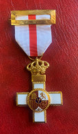 España Medalla Juan Carlos I - Merito Militar Distintivo Blanco - Autres & Non Classés