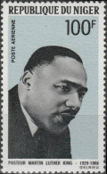 NIGER Poste Aérienne  97 ** MNH Pasteur Martin Luther KING Apôtre Non-violence 1968 - Niger (1960-...)
