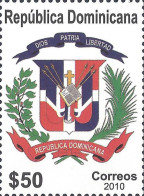 DOMINICAN REPUBLIC NATIONAL COAT Of ARMS Sc 1480 MNH 2010 CV$5.00 - Dominicaine (République)