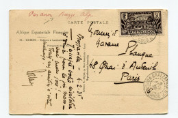 !!! CONGO, CPA DE 1935 POUR PARIS, CACHET DE BRAZZAVILLE - Storia Postale