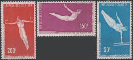 NIGER Poste Aérienne 137 139 140 ** MNH Championnat Du Monde Gymnastique Ljubljana Slovénie Slovenia 1970 - Niger (1960-...)