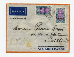 !!! AEF, LETTRE PAR AVION DE 1937 POUR PARIS - Cartas & Documentos