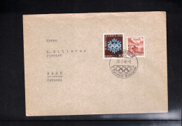 Switzerland 1948 Olympic Games St.Moritz Interesting Letter With Opening Day Postmark - Invierno 1948: St-Moritz