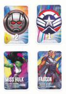 4 CARTES  MARVEL PARS EN MISSION - Marvel