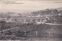 POSTCARD PORTUGAL - S. PEDRO DO SUL -  ESTAÇÃO ( UM ASPECTO DA LINHA FERREA ) RAILWAY STATION - RAILWAY BRIDGE - Viseu