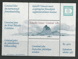 1987 MNH  Greenland, Block 2 Postfris** - Blocks & Kleinbögen
