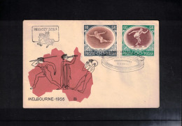 Poland / Polska 1956 Olympic Games Melbourne - Fencing+Athletics FDC - Sommer 1956: Melbourne