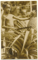 CEYLON ?  - Carte Photo - Enfants, Ananas - Sri Lanka (Ceylon)