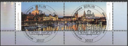 2014  Germany  Deutschland MI. 3068-9 FD-used Berlin  Blick über Die Elbe Auf Die Historische Innenstadt Dresdens - Gebraucht