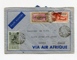 !!! AEF, LETTRE PAR AVION DE LIBREVILLE DE 1938 POUR ST SEVER - Cartas & Documentos