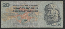 Cecoslovacchia - Banconota Circolata Da 20 Corone P-92c - 1970 #19 - Tchécoslovaquie
