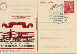 Göttingen 1947 Sur Entier Illustre + Obliteration - Cartas & Documentos
