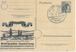 Göttingen 1947 Sur Entier Illustre + Obliteration - Cartas & Documentos