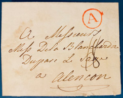 BELGIQUE Pays-Bas Autrichien Du 24 NOV 1780 Marque A Rouge D'Anvers Pour ALENCON + Taxe 18 TTB - 1714-1794 (Paises Bajos Austriacos)