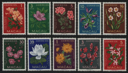 Macau 1953 - Mi-Nr. 394-403 ** - MNH - Blumen / Flowers - Nuovi